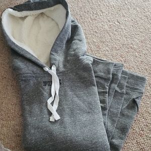 PINK Grey and Camo Hoody